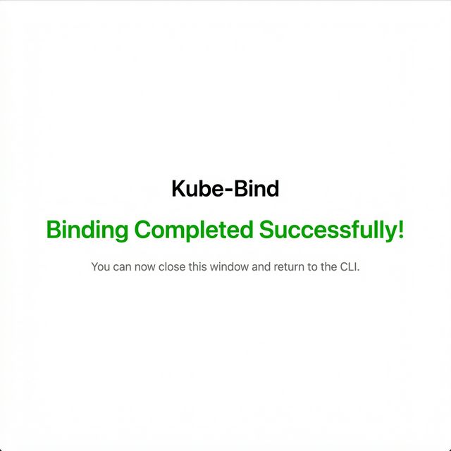 Binding Completed Successfully